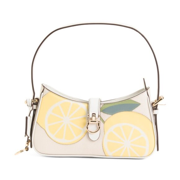 RADLEY LONDON Leather Linden Gardens Lemon Medium Zip Top Shoulder Bag NWT - Picture 1 of 3